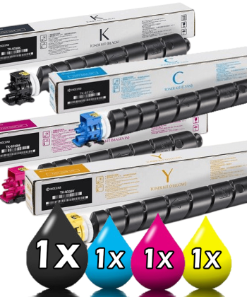 4 Pack Genuine Kyocera TK8519 Toner Cartridge 30,000 Prints