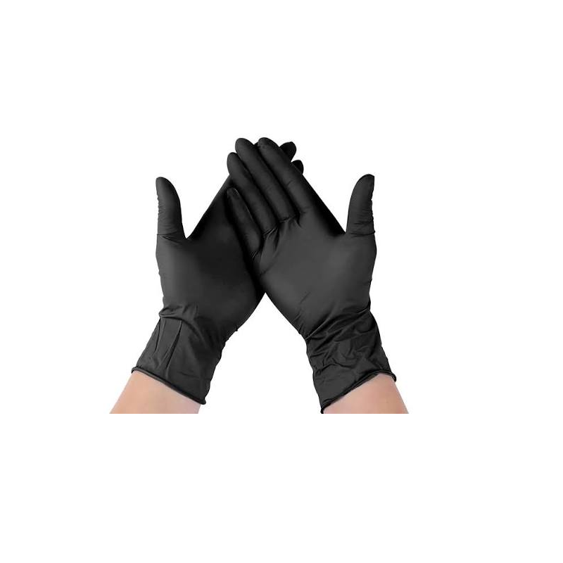 100pcs Black Nitrile Gloves Powder Free Industrial Medical Food Safe
