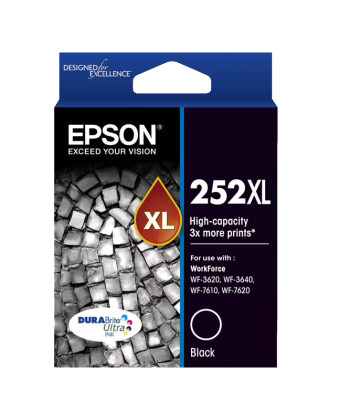 Genuine Epson 252XL C13T253192 Cyan Ink Cartridge 300 Pages
