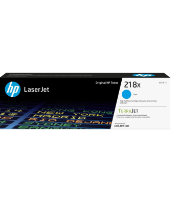 HP 218X Cyan Toner W2181X - Yield  2,500 pages