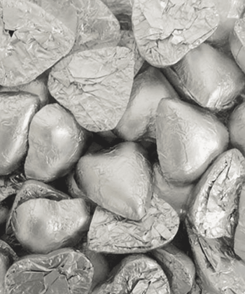 Chocolate Hearts Silver 1 KG
