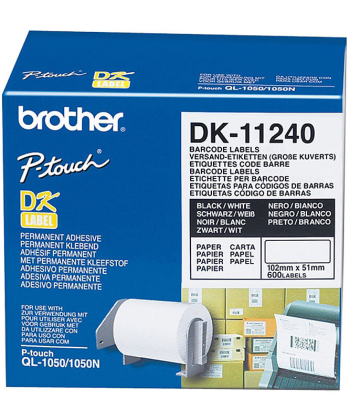 Brother DK11240 White Labels - Yield 600 (102x51mm) labels per roll