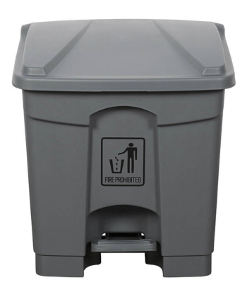 Cleanlink Rubbish Bin With Pedal Lid Grey