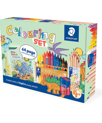 Staedtler Dino Safari Colouring Pencils 7 Cryons includes a 64 page colouring book