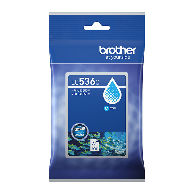 Brother LC-536C Cyan Ink – Yield up to 900 pages