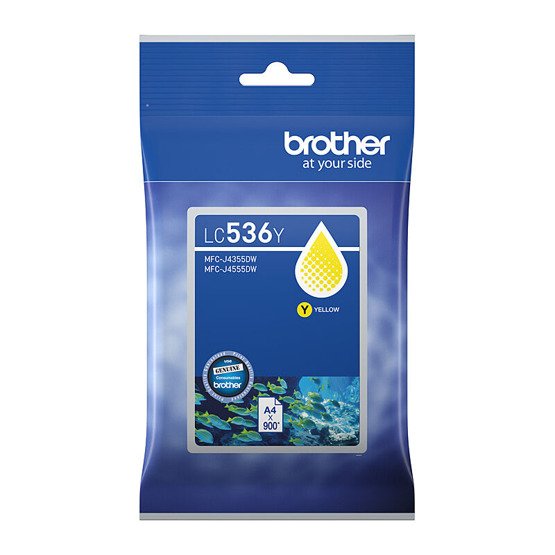 Brother LC-536Y Yellow Ink Yield up to 900 pages