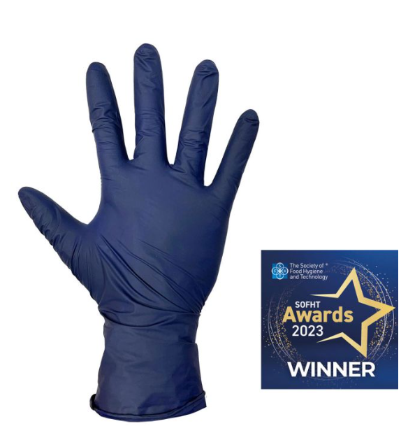 Metal & X-Ray Detectable Nitrile Gloves – 4 Mil Blue Disposable (Box of 100)